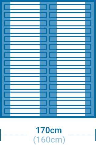 クイーンguguベッドフレームのサイズチャート